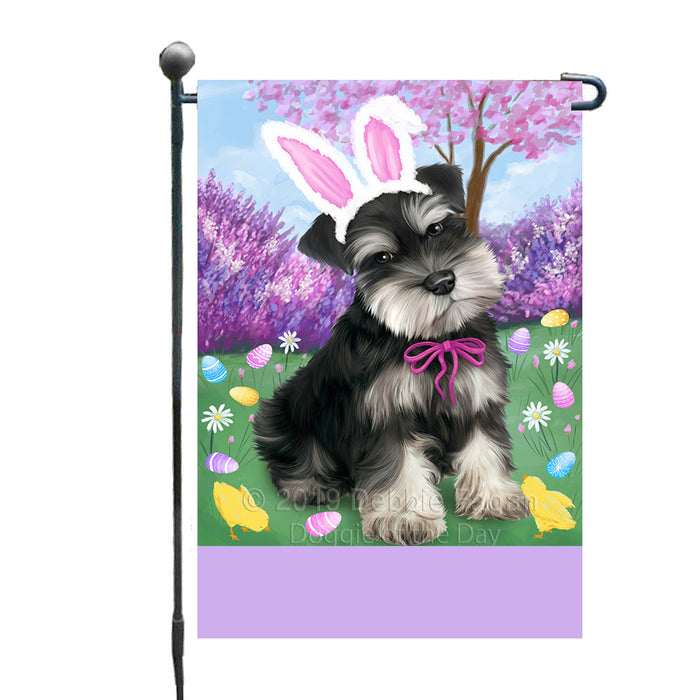 Personalized Easter Holiday Schnauzer Dog Custom Garden Flags GFLG-DOTD-A58990