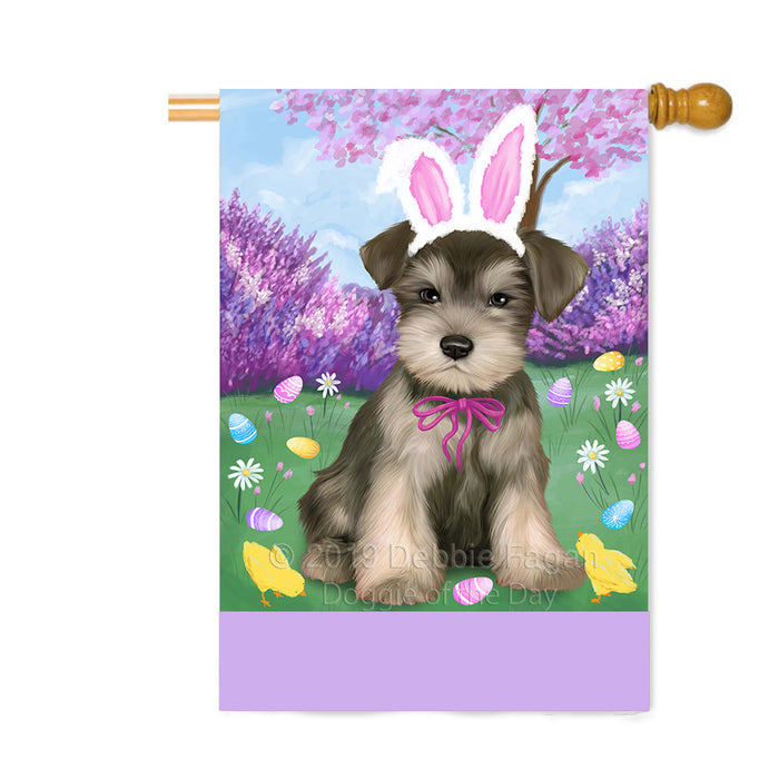 Personalized Easter Holiday Schnauzer Dog Custom House Flag FLG-DOTD-A59047