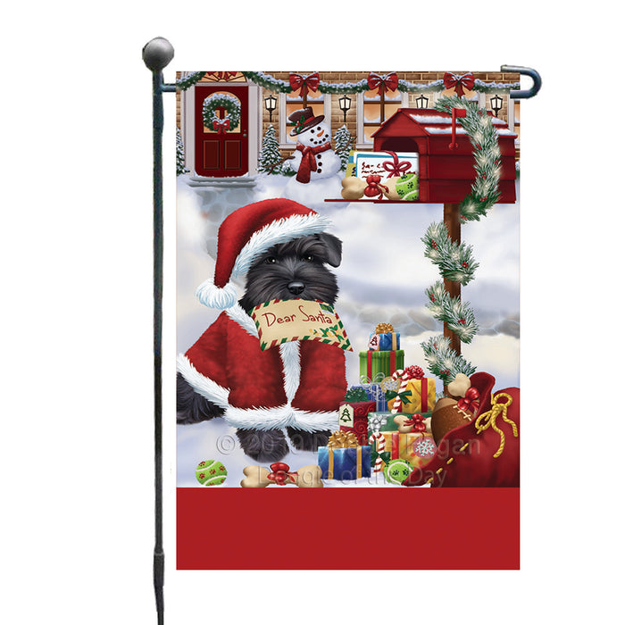 Personalized Happy Holidays Mailbox Schnauzer Dog Christmas Custom Garden Flags GFLG-DOTD-A59967