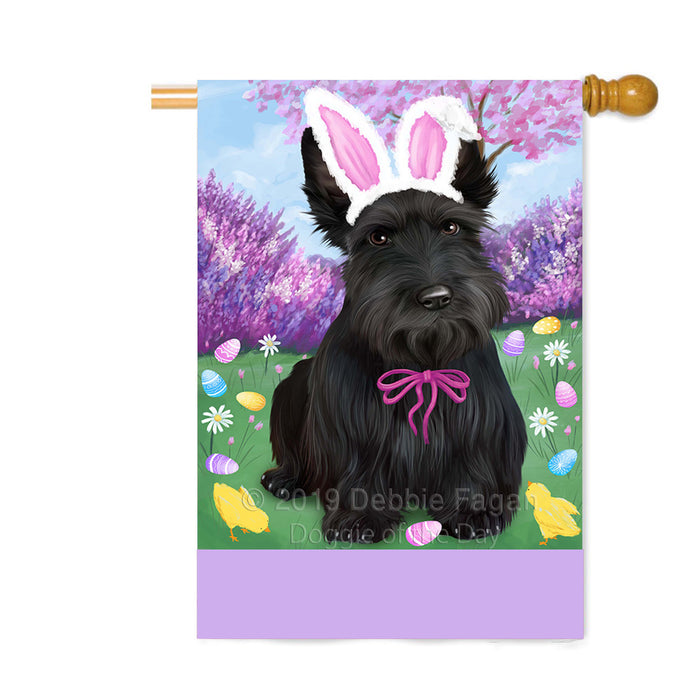 Personalized Easter Holiday Scottish Terrier Dog Custom House Flag FLG-DOTD-A59048