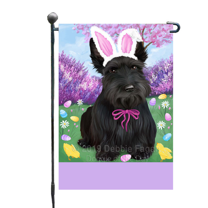 Personalized Easter Holiday Scottish Terrier Dog Custom Garden Flags GFLG-DOTD-A58992