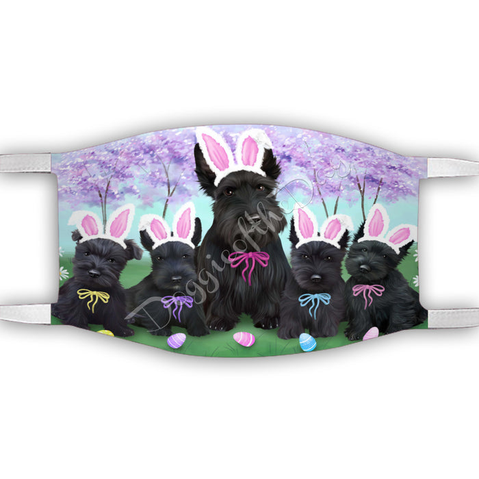 Easter Holiday Scottish Terrier Dogs Face Mask FM49632
