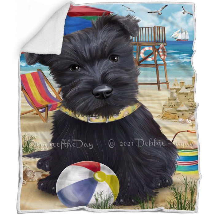 Pet Friendly Beach Scottish Terrier Dog Blanket BLNKT66387