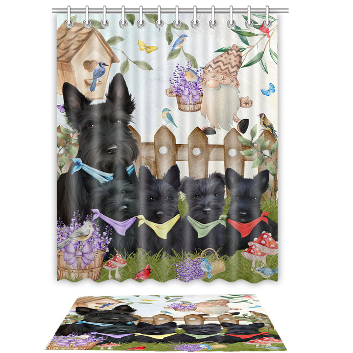 Scottish Terrier Shower Curtain with Bath Mat Set: Explore a Variety of Designs, Personalized, Custom, Curtains and Rug Bathroom Decor, Dog and Pet Lovers Gift