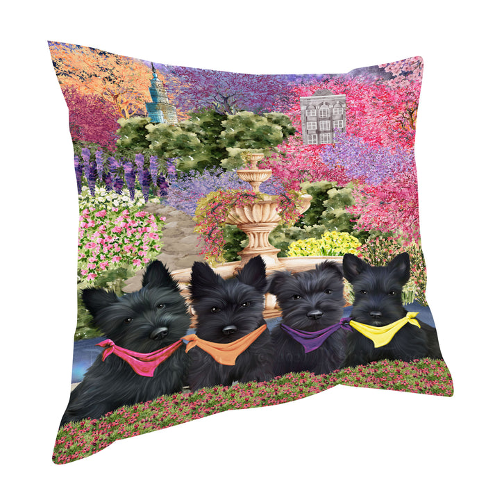 Scottish Terrier Pillow: Explore a Variety of Designs, Custom, Personalized, Pet Cushion for Sofa Couch Bed, Halloween Gift for Dog Lovers