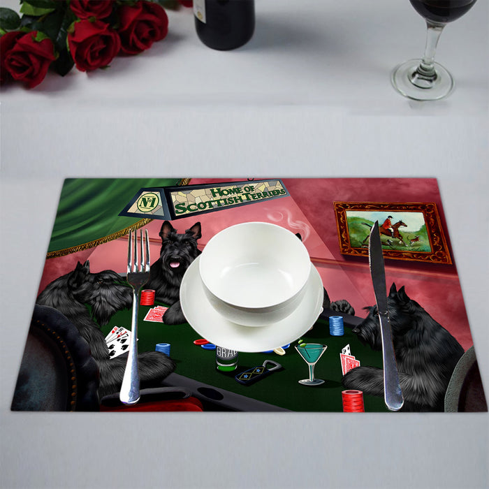 Home of  Scottish Terrier Dogs Playing Poker Placemat