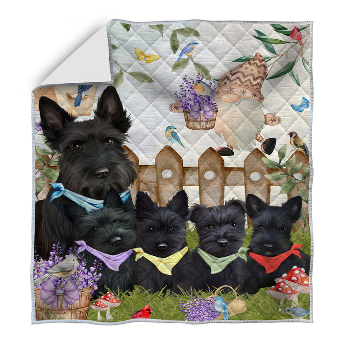 Scottish Terrier Quilt: Explore a Variety of Bedding Designs, Custom, Personalized, Bedspread Coverlet Quilted, Gift for Dog and Pet Lovers