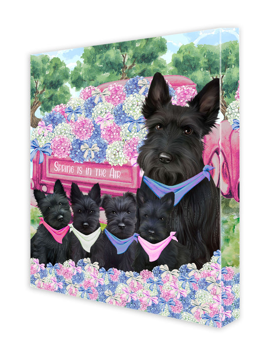 Scottish Terrier Wall Art Canvas, Explore a Variety of Designs, Personalized Digital Painting, Custom, Ready to Hang Room Decor, Gift for Dog and Pet Lovers