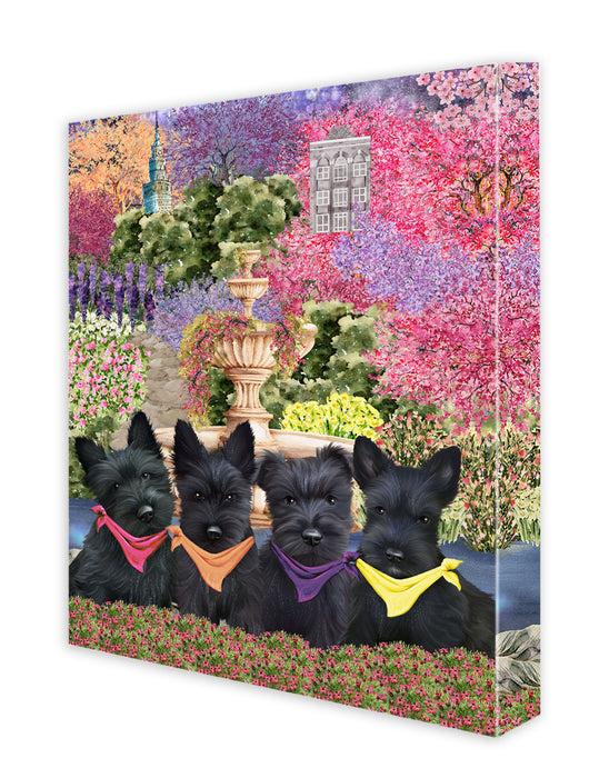 Scottish Terrier Wall Art Canvas, Explore a Variety of Designs, Personalized Digital Painting, Custom, Ready to Hang Room Decor, Gift for Dog and Pet Lovers