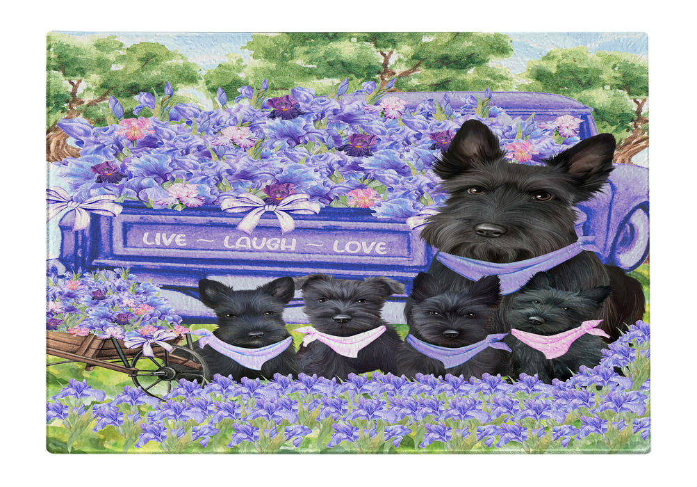 Scottish Terrier Cutting Board, Explore a Variety of Designs, Custom, Personalized, Kitchen Tempered Glass Chopping Meats, Vegetables, Dog Gift for Pet Lovers
