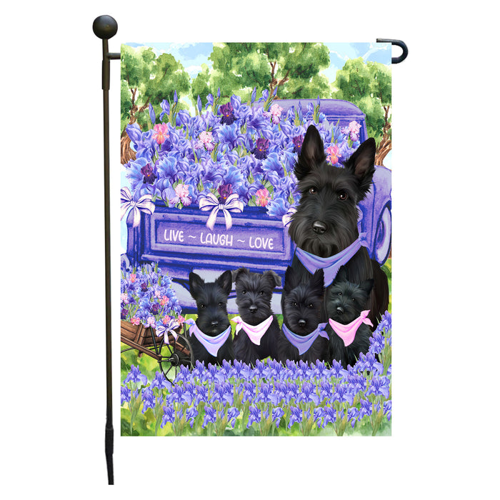 Scottish Terrier Dogs Garden Flag for Dog and Pet Lovers, Explore a Variety of Designs, Custom, Personalized, Weather Resistant, Double-Sided, Outdoor Garden Yard Decoration