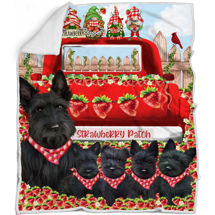 Scottish Terrier Bed Blanket, Explore a Variety of Designs, Custom, Soft and Cozy, Personalized, Throw Woven, Fleece and Sherpa, Gift for Pet and Dog Lovers