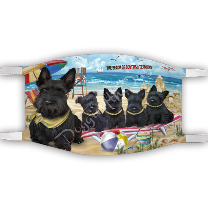 Pet Friendly Beach Scottish Terrier Dogs Face Mask FM49136