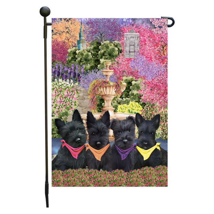 Scottish Terrier Dogs Garden Flag: Explore a Variety of Designs, Weather Resistant, Double-Sided, Custom, Personalized, Outside Garden Yard Decor, Flags for Dog and Pet Lovers