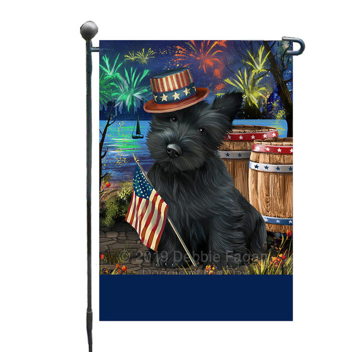 Personalized 4th of July Firework Scottish Terrier Dog Custom Garden Flags GFLG-DOTD-A58069