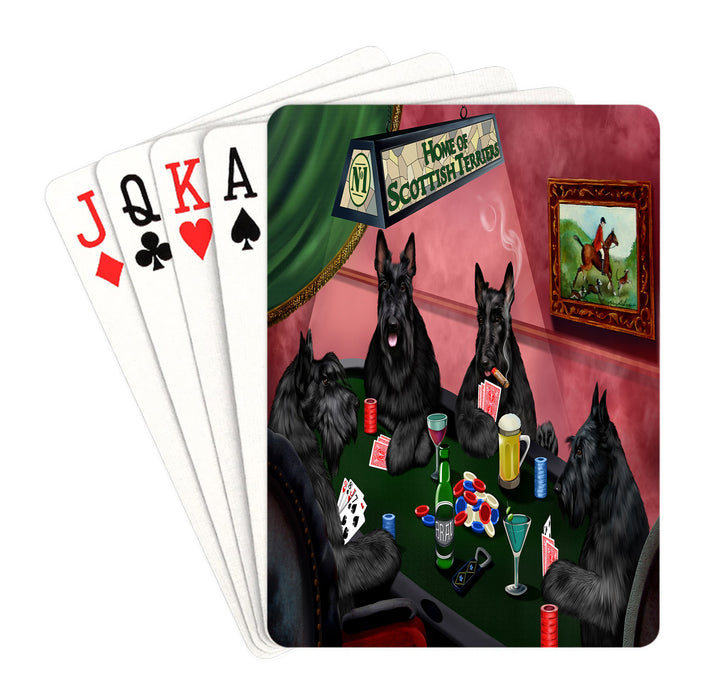 Home of Scottish Terrier Dogs Playing Poker Playing Card Decks