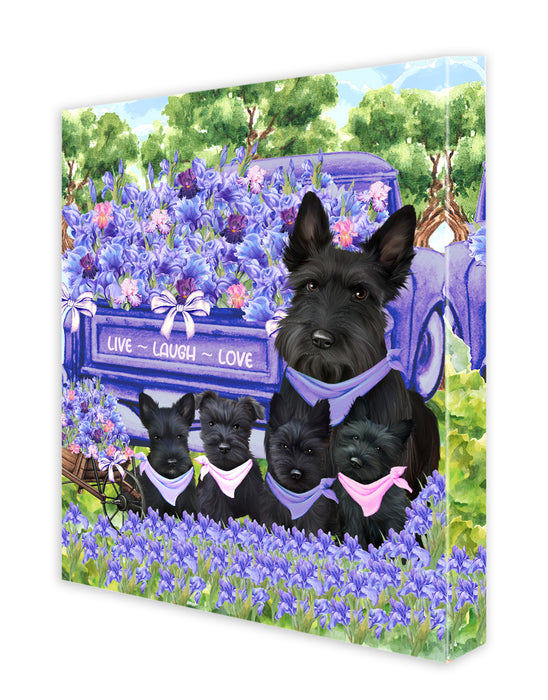 Scottish Terrier Wall Art Canvas, Explore a Variety of Designs, Custom Digital Painting, Personalized, Ready to Hang Room Decor, Dog Gift for Pet Lovers