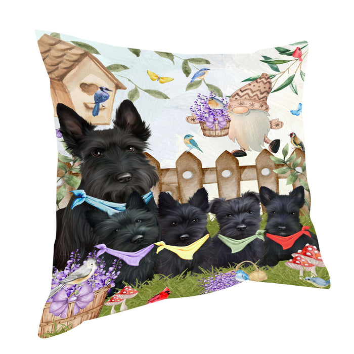 Scottish Terrier Throw Pillow: Explore a Variety of Designs, Custom, Cushion Pillows for Sofa Couch Bed, Personalized, Dog Lover's Gifts