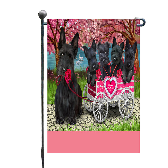 Personalized I Love Scottish Terrier Dogs in a Cart Custom Garden Flags GFLG-DOTD-A62183