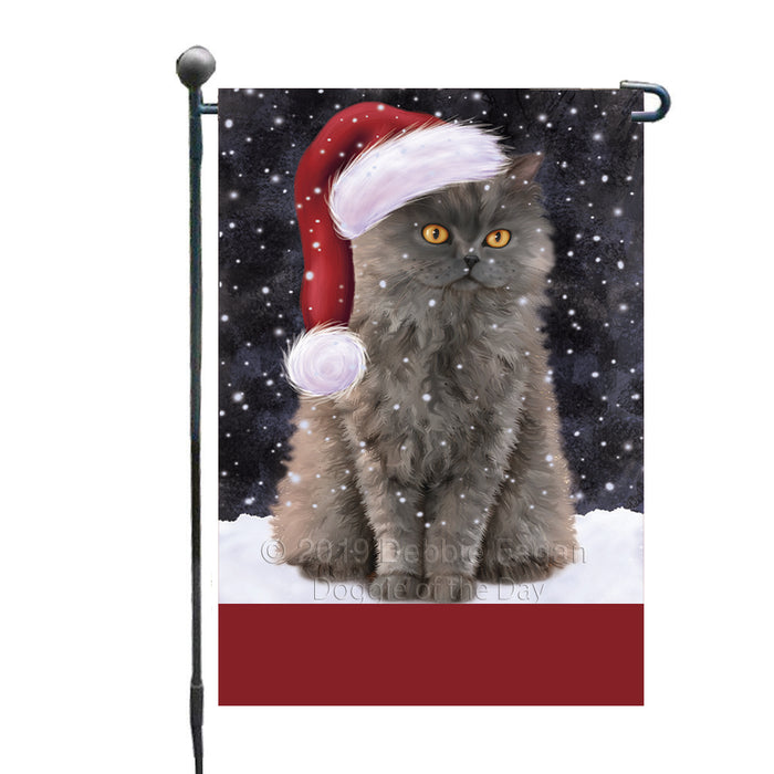 Personalized Let It Snow Happy Holidays Selkirk Rex3 Cat Custom Garden Flags GFLG-DOTD-A62437