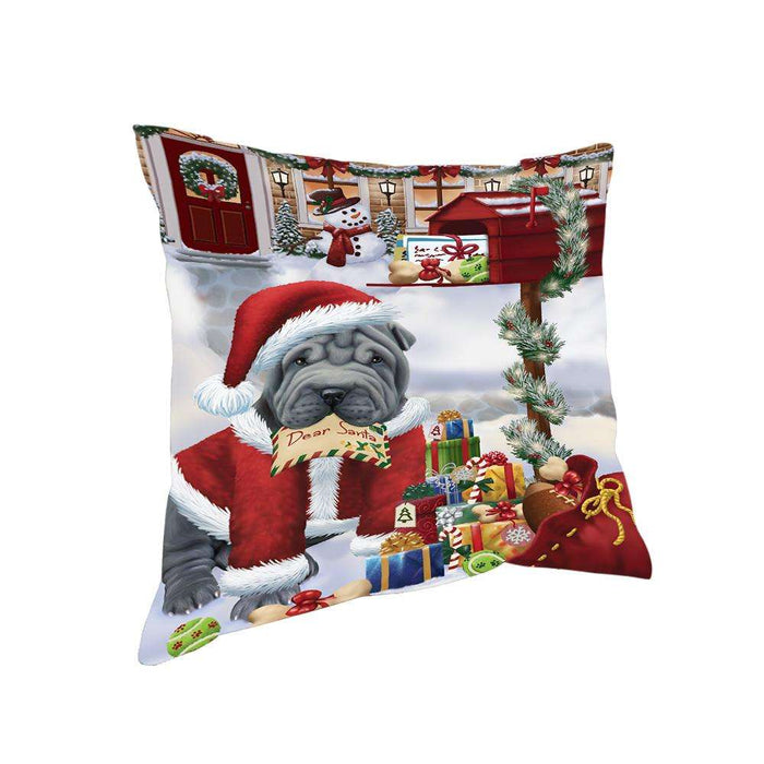 shar Pei Dog Dear Santa Letter Christmas Holiday Mailbox Pillow PIL72324