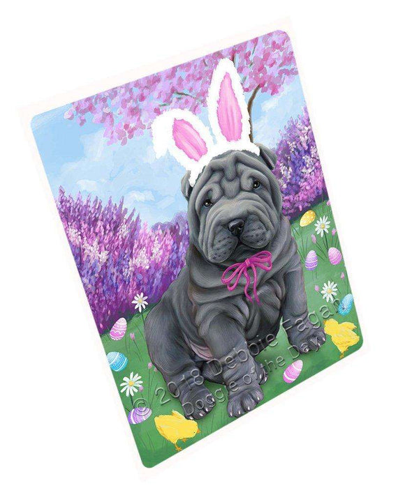 Shar Pei Dog Easter Holiday Tempered Cutting Board C52038