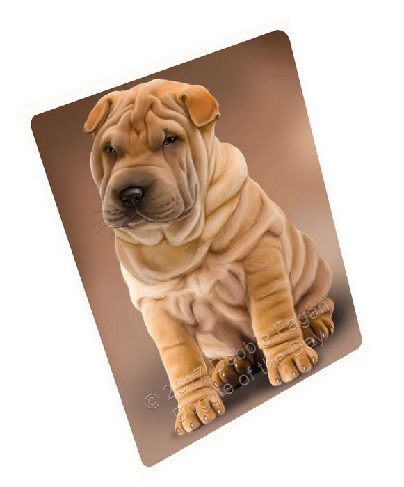 Shar-Pei Dog Tempered Cutting Board