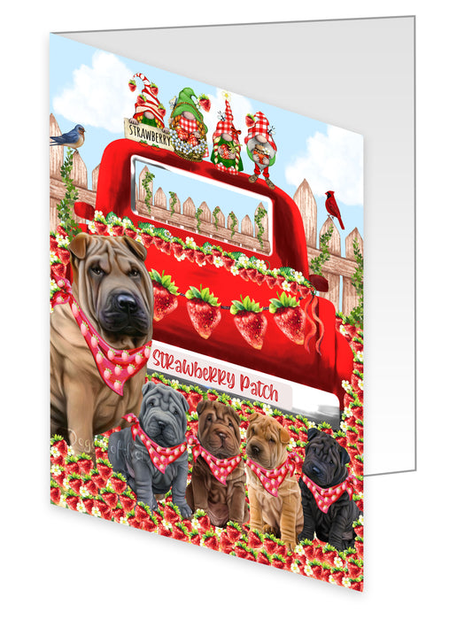 Shar Pei Greeting Cards & Note Cards with Envelopes, Explore a Variety of Designs, Custom, Personalized, Multi Pack Pet Gift for Dog Lovers