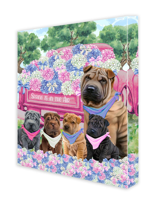 Shar Pei Canvas: Explore a Variety of Custom Designs, Personalized, Digital Art Wall Painting, Ready to Hang Room Decor, Gift for Pet & Dog Lovers