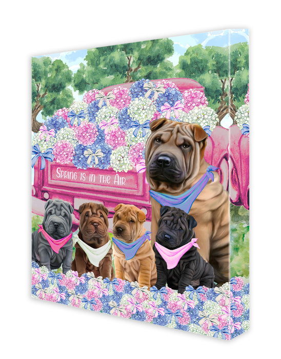 Shar Pei Wall Art Canvas, Explore a Variety of Designs, Personalized Digital Painting, Custom, Ready to Hang Room Decor, Gift for Dog and Pet Lovers