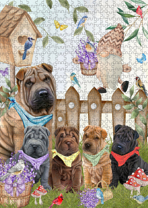 Shar Pei Jigsaw Puzzle, Interlocking Puzzles Games for Adult, Explore a Variety of Designs, Personalized, Custom, Gift for Pet and Dog Lovers