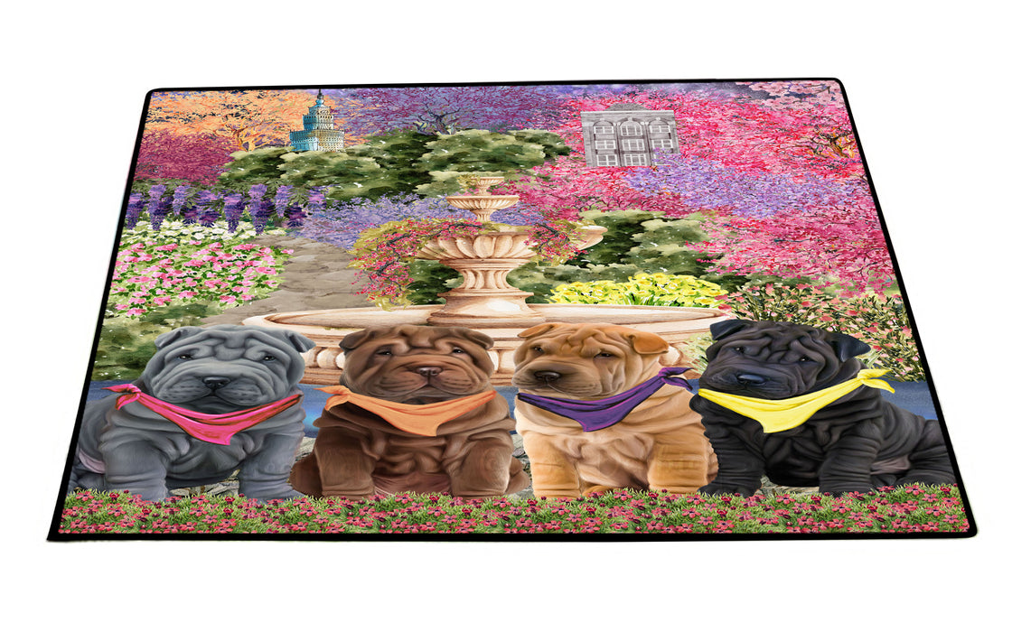 Shar Pei Floor Mats: Explore a Variety of Designs, Personalized, Custom, Halloween Anti-Slip Doormat for Indoor and Outdoor, Dog Gift for Pet Lovers