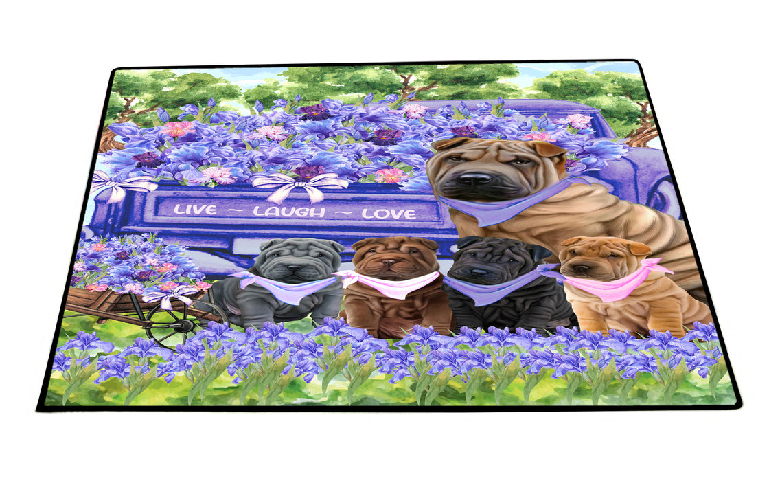 Shar Pei Floor Mat, Non-Slip Door Mats for Indoor and Outdoor, Custom, Explore a Variety of Personalized Designs, Dog Gift for Pet Lovers