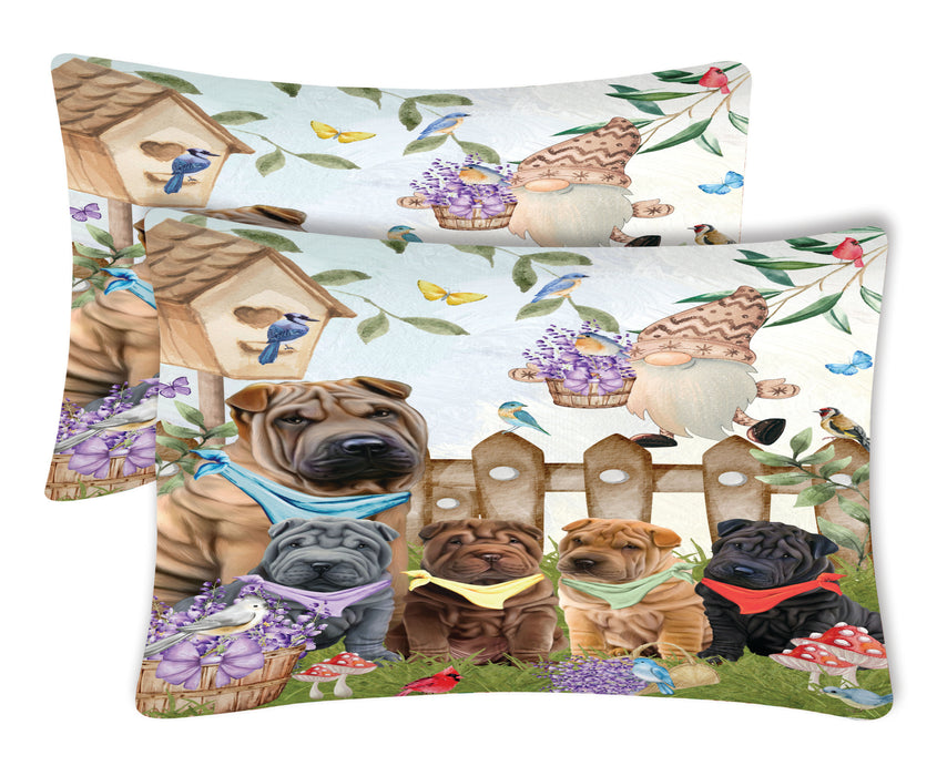 Shar Pei Pillow Case, Explore a Variety of Designs, Personalized, Soft and Cozy Pillowcases Set of 2, Custom, Dog Lover's Gift
