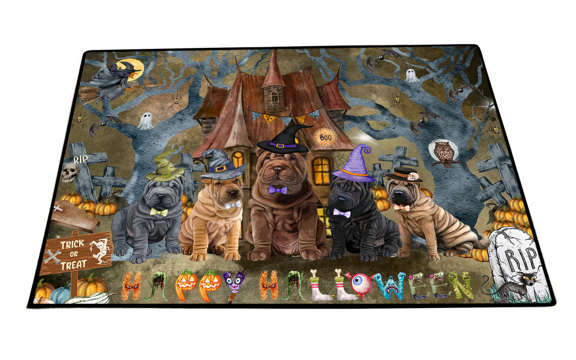 Shar Pei Floor Mat, Non-Slip Door Mats for Indoor and Outdoor, Custom, Explore a Variety of Personalized Designs, Dog Gift for Pet Lovers