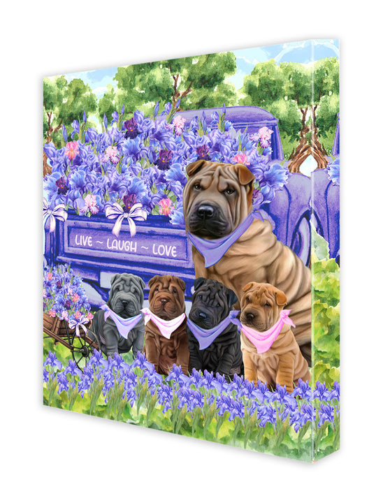 Shar Pei Wall Art Canvas, Explore a Variety of Designs, Personalized Digital Painting, Custom, Ready to Hang Room Decor, Gift for Dog and Pet Lovers