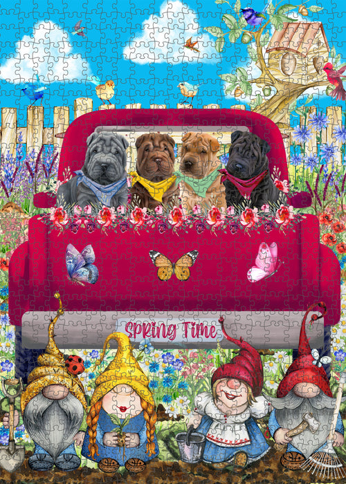 Shar Pei Jigsaw Puzzle: Explore a Variety of Designs, Interlocking Halloween Puzzles for Adult, Custom, Personalized, Pet Gift for Dog Lovers