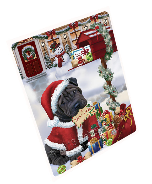 shar Pei Dog Dear Santa Letter Christmas Holiday Mailbox Large Refrigerator / Dishwasher Magnet RMAG84426