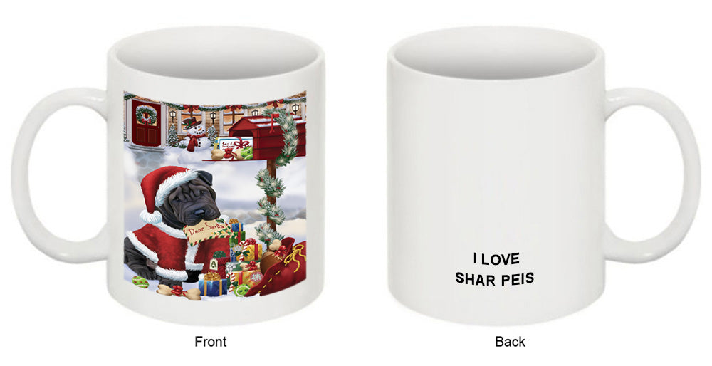 shar Pei Dog Dear Santa Letter Christmas Holiday Mailbox Coffee Mug MUG49322