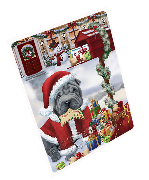 shar Pei Dog Dear Santa Letter Christmas Holiday Mailbox Large Refrigerator / Dishwasher Magnet RMAG84432