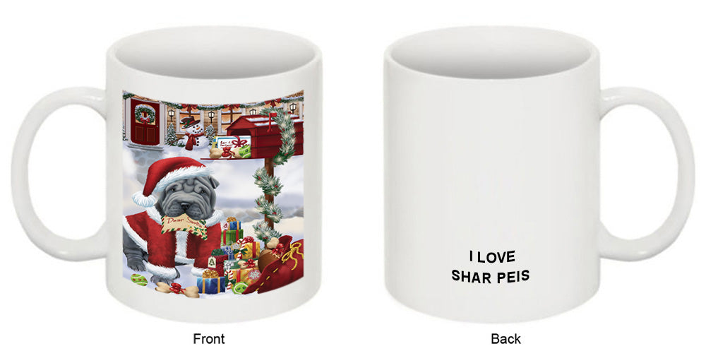 shar Pei Dog Dear Santa Letter Christmas Holiday Mailbox Coffee Mug MUG49323