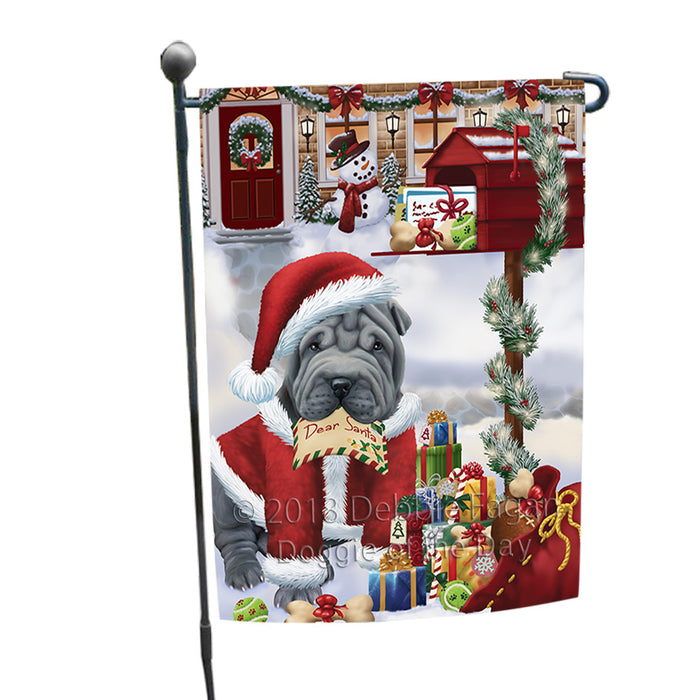 shar Pei Dog Dear Santa Letter Christmas Holiday Mailbox Garden Flag GFLG53987