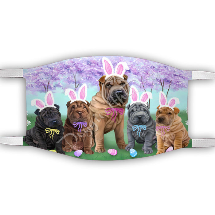 Easter Holiday Shar Pei Dogs Face Mask FM49633