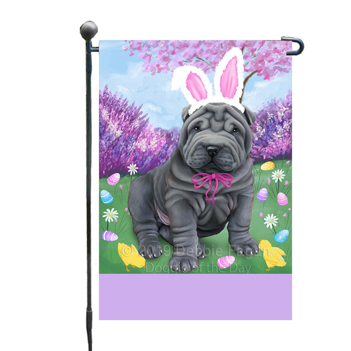 Personalized Easter Holiday Shar Pei Dog Custom Garden Flags GFLG-DOTD-A58998