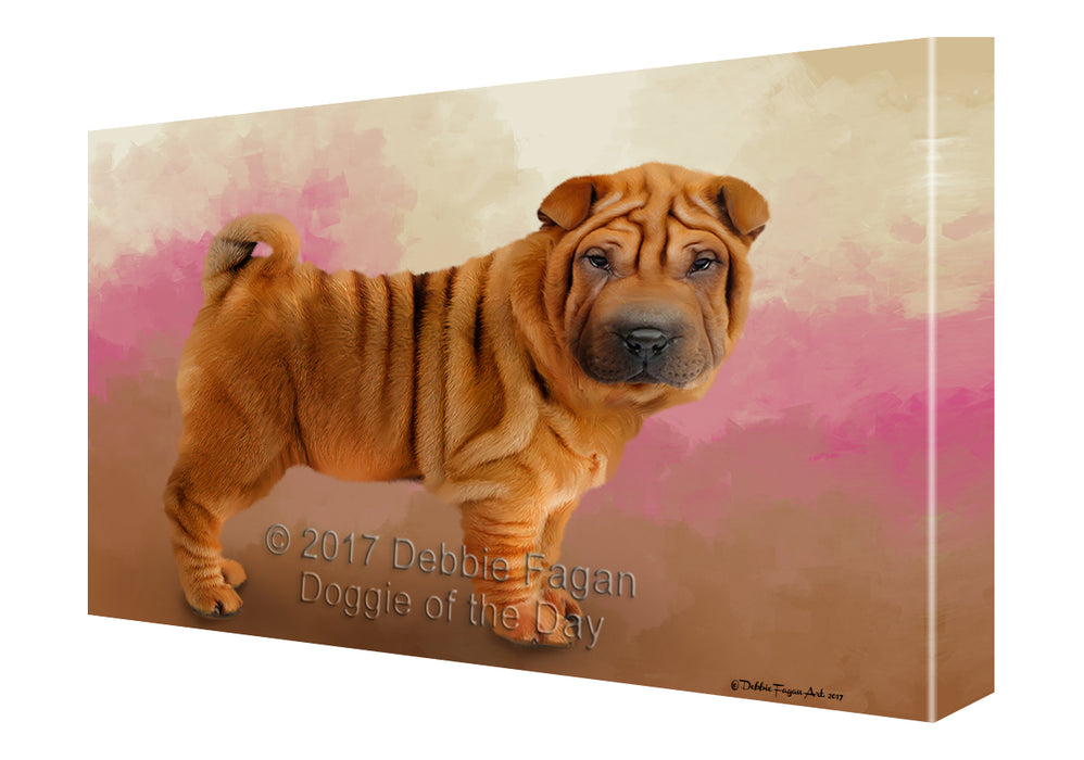 Shar Pei Dog Canvas Wall Art CVS48990