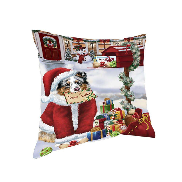 Shetland Sheepdog Dear Santa Letter Christmas Holiday Mailbox Pillow PIL72332