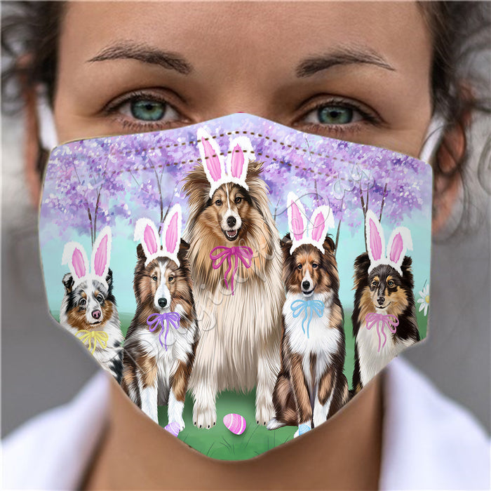 Easter Holiday Shetland Sheepdogs Face Mask FM49634