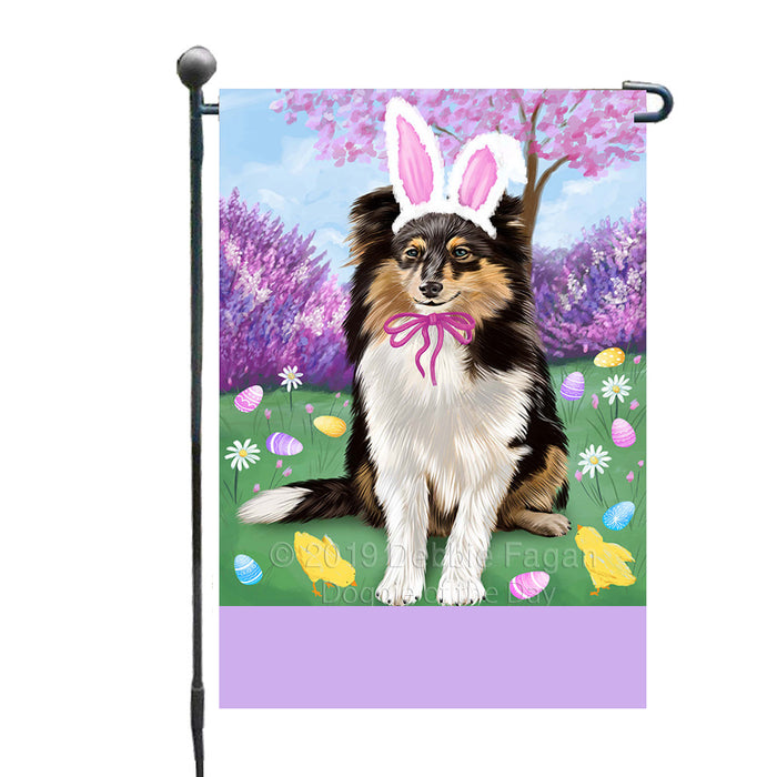 Personalized Easter Holiday Shetland Sheepdog Custom Garden Flags GFLG-DOTD-A59003