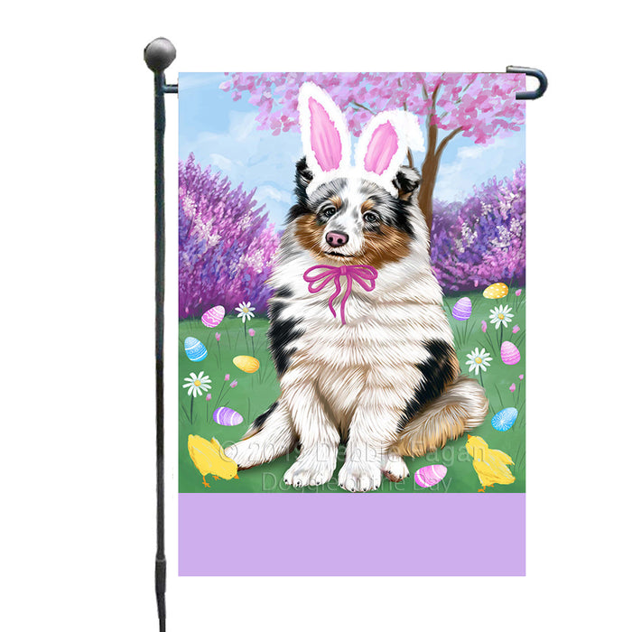 Personalized Easter Holiday Shetland Sheepdog Custom Garden Flags GFLG-DOTD-A59005