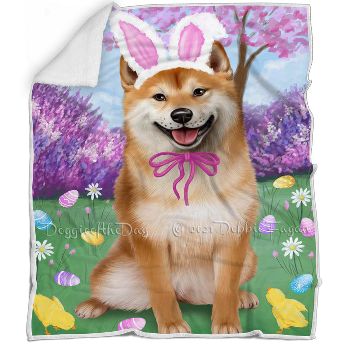 Shiba Inu Dog Easter Holiday Blanket BLNKT60186